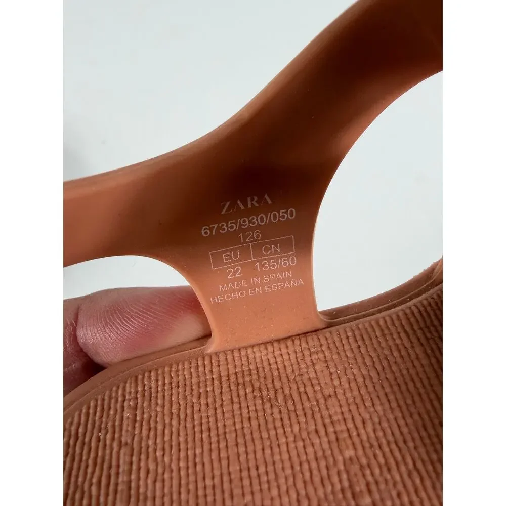 Zara Kids Fisherman Jelly Sandals Blush Pink EU 22 (US Toddler 6)